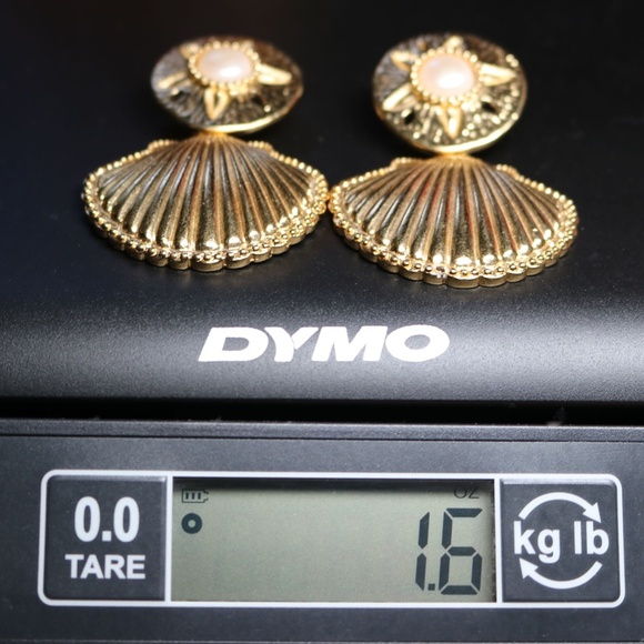 1992 KENNETH JAY LANE for AVON Royal Sea Earrings - Picture 5 of 8